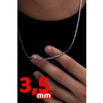 Osmanlı Gümüş 3.5Mm Yuvarlak Kral Model 925 Ayar Erkek Gümüş Kolye Zincir 246266144