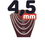Osmanlı Gümüş 4.5Mm Yassı Ezme Kral Model 925 Ayar Gümüş Erkek Kolye Zincir 1548620855