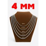 Osmanlı Gümüş 4Mm Polo Erkek Çelik Kolye Zincir