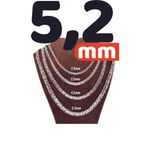 Osmanlı Gümüş 5.2Mm Yassı Ezme Kral Model 925 Ayar Gümüş Erkek Kolye Zincir 1548620855