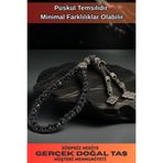 Osmanlı Gümüş Erkek Doğal Taş Tespih - Doğal Faset Kesim Hematit Taşlı Ortaboy Tesbih