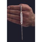 Osmanlı Gümüş Erkek Gümüş Bileklik - İsim Yazılabilir 4.5 Mm Yuvarlak Kral Gümüş Bileklik