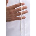 Osmanlı Gümüş Gümüş Tespih Arpa Kesim Orta Boy 15Gr