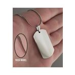 Osmanlı Gümüş Parlak Paslanmaz Çelik Dogtag Isim Yazılan Asker Künyesi Erkek Kolye Zincir