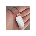 Osmanlı Gümüş Parlak Paslanmaz Çelik Dogtag Isim Yazılan Asker Künyesi Kolye 5Mm 60Cm