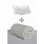 Osmanlı Home Concept Çift Kişilik Scoch Yün Yorgan + 2 Adet 800 gr. Antibakteriyel Boncuk Silikon Yastık Set