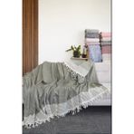 Osmanlı Home Concept Pamuklu Battal Boy Kol Örten Koltuk Örtüsü Koyu Kahverengi 170X300 - 170 x 300 cm