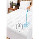 Osmanlı Home Concept Sıvı Geçirmeyen Yatak Koruyucu Lastikli Fitted Alez Pamuklu - 180 x 200 cm - Beyaz