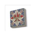 Osmanlı İznik Çini Deseni Baskılı Taş Magnet 5X5
