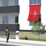 Osmanlı Sancağı - Allah-Vatan-Namus -150x225 cm (1,5 metre x 2,25 metre)