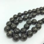 Osmanlı Sarayı Yüsur Gümüş İşl. 14Mm Tesbih