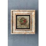 Osmanlı Tuğra Çerçeveli Taş Tablo 20x20 cm-Wall Decor Oscar Stone Decor