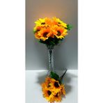 Oso Home 1 Demet Yapay Ayçiçeği Sunflower 30 cm 7çiçekli 5 Dallı - Sarı