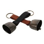 OSOLADY 2 Adet evcil hayvan zili küçük ayı çanı tasma için köpek çanları keçi pirinç çan köpek çan tasması metal ayı çanları Çan çınlaması keçi tasması inek ve koyun çanları bez Black