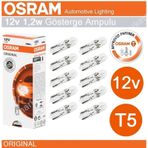 Osram 12V T5 1.2 Watt 10 Adet Ampul Gösterge Göğüs Ampulü