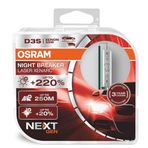 OSRAM D3S XENARC NIGHT BREAKER LASER Xenon Far Ampulü,%220 Daha Fazla Görüş, 250 Metre Görüş Mesafesi, 3 Yıl Garanti, 2'li Paket