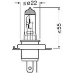 Osram H4 Cbn - İkili Kutu 64193Cbn-2Hb 60/55W12vp43t5x2trqr2bosram Ampul