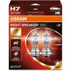 Osram H7 Night Breaker 220 12V %220 Fazla Işık (1 Takım-2 Ad.)