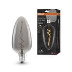 OSRAM Lamps Vintage 1906 LED Lamba Duman Tonu, 4 W, 140 lm, Hafif Yumurta Şekilli Tasarım 125 mm Çap ve E27 Duy, Sıcak Beyaz Işık Rengi, Kısılabilir Filament, 15.000 Saate Kadar Kullanım Ömrü,