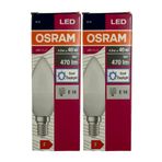 Osram LED Ampul, 4,9W (40W), E14 Duylu, Cool Daylight (6400K), 2 Adet