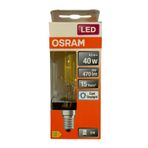 Osram LED Ampul, 4W (40W Eşdeğer), 6500K Soğuk Beyaz Işık, E14 Duy, Eski Tip Görünüm