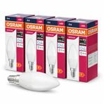 Osram LED Mum Ampul 4.9W (40W Eşdeğer) E14 Duy 470 Lümen – Dekoratif LED Ampul – Dim Edilemez – Enerji Tasarruflu – Avize ve Aplik Uyumlu – 4’lü Paket