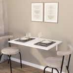 Ossa Home 70*45 cm Duvara Monte Katlanır Masa, Mutfak Masası, Çalışma Masası - Beyaz