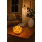 Ossa Lotus Çiçeği Tasarımlı Dekoratif Plastik Led Mumluk Tealight - Sıcak ve Zarif Işık
