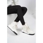 Osso Hakiki Deri Kürklü Bej Kadın Sneaker Bot 222114204