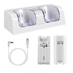 OSTENT Charger Dock Station + 2 Battery Packs for Nintendo Wii Remote Controller Color White [Video Game]