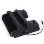 OSTENT Multi-functional Cooling Fan Cooler Dual Charger Station Holder Stand for Sony PS4/Slim/Pro Console