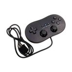 OSTENT Nintendo Wii Remote Konsolu için Kablolu Klasik Kumanda Gamepad Joystick, Renk Siyah