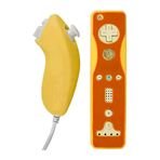 OSTENT Nintendo Wii Remote Nunchuk Kumanda için Yumuşak Silikon Kapak Kılıf Deri Kılıf Turuncu Renk