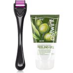 Ostwint Dermaroller Titanyum Uçlu Vücut Yenileme Masaj Aleti 0.5 mm + Ostwit Zeytinyağı Peeling Jel 125 ml
