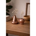 Otaera Form Dengesi Bakır Eskitme Vazo Seti 2'li | Minimal Dekoratif Vazo, Modern Ev Obje, Salon Çiçeklik