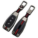 Otai Çinko Alaşımlı Araba Flip Anahtarlık Kapak Anahtarlık Ford Fiesta Mondeo 3 4 5 MK3 MK4 MK5 Focus 3 4 için (Mat, 3 Düğme)