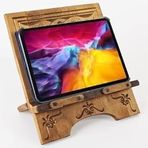 Otantik Çarşı Ahşap Oymalı Masa Üstü Tablet Tutucu Rahle