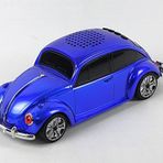 Otantik Çarşı Beetle Araba Görünümlü Taşınabilir Bluetooth Hoparlör ve Radyo Speaker Kırmızı, 69037