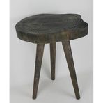 Otantik Çarşı Doğal Ahşap Yan Sehpa Siyah 32x45 cm, 69041