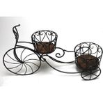 Otantik Çarşı Eskitme Ahşap Ferforje Bisiklet Çiçeklik 81X23X45 Cm.