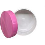 Otel Bukleti 10 Adet Beyaz Pembe Boş Kozmetik-Pomat-Krem-Hobi Kutusu Plastik Krem Kavanozu 25 ml
