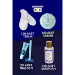 otel bukleti Otel Tipi Etiketli Şampuan + Sabun + Terlik + Tıraş Seti 400 Adet Seyahat Boy Set obotelbukletset4