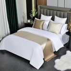 Otel yatak örtüsü, yatak örtüsü, modern kontrastlı, patchwork nevresim takımı, dekorasyon, yatak odası, kuyruk, el havlusu, yatak örtüsü, koruma, ikiz kraliçe için, sarı|1 adet yastık kılıfı 19,7 x