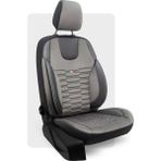 Otexo Bellucci Soft Taytüyü Airbag Uyumlu Ortopedik Destekli Universal Oto Koltuk Kılıfı Siyah-Füme - Siyah - Füme