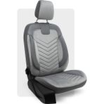 Otexo Carbon Hafif Ticari Arka (2+1) Airbag Uyumlu Ortopedik Destekli Universal Oto Koltuk Kılıfı Gri - Füme - CRTCR