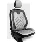 Otexo Carbon Hafif Ticari Arka (2+1) Airbag Uyumlu Ortopedik Destekli Universal Oto Koltuk Kılıfı Gri - Siyah - CRTCR