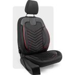 Otexo Carbon Hafif Ticari Arka (2+1) Airbag Uyumlu Ortopedik Destekli Universal Oto Koltuk Kılıfı Siyah - Kırmızı Ip - CRTCR