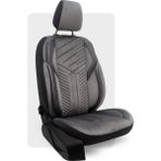 Otexo Panther Taytüyü Ortopedik Destekli Airbag Uyumlu Universal Oto Koltuk Kılıfı Füme - Siyah - Siyah - Füme