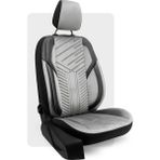 Otexo Panther Taytüyü Ortopedik Destekli Airbag Uyumlu Universal Oto Koltuk Kılıfı Gri - Siyah - Siyah - Gri