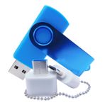 OTG ve Type-C/USB C Adaptörlü 2GB USB Flash Sürücüler Thumb Sürücü Bellek Çubukları Pendrive (Mavi)